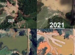 Efeitos da erosão na lagoa com o passar do anos